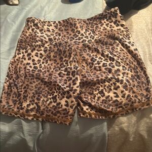 SHEIN Leopard Print Bike Shorts